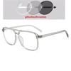 Big Frame Anti-Blue Light Square Finished Myopia Glasses Minus Lens Prescription Spectacle Diopter 0 -0.5 -0.75 -1.0 To -6.0