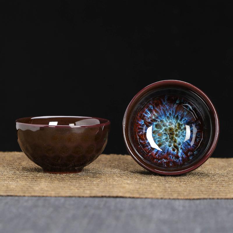 Чайная чашка Kiln Change Керамические чашки и фонарики Kung Fu Маленькие чайные чашки Master Cup Одинарная чашка Чайный сервиз Jianjian Пиала для чая Чайные чашки Шляпы-ведра Чашки