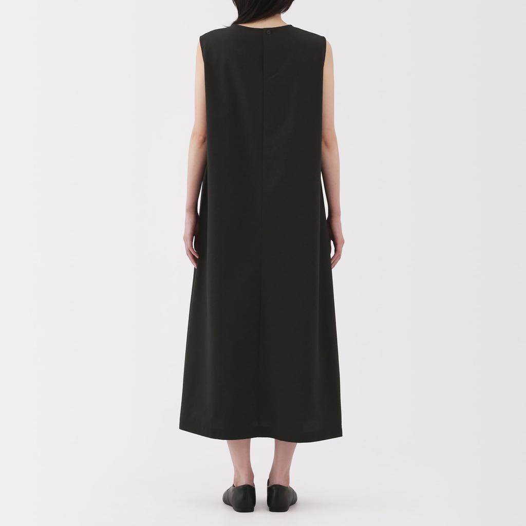 MUJI Women's Breathable Stretch Soccer Sleeveless Dress, Black, Size L, BC2LOA5S