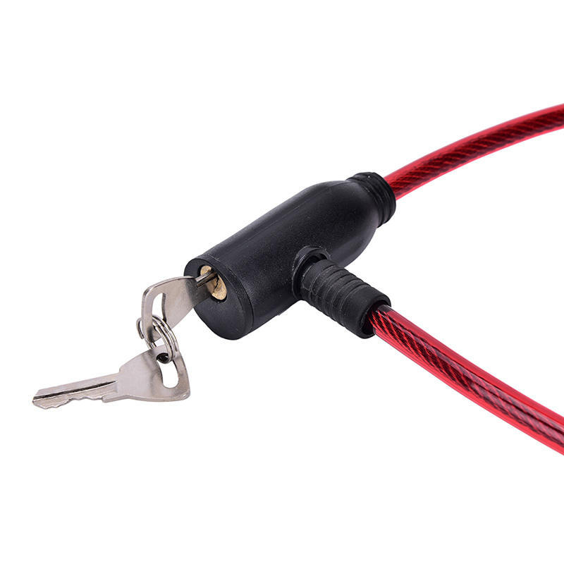 1 шт. Велосипедный трос 8X640 мм противоугонный замок безопасности для велосипеда, самоката с 2 ключами
