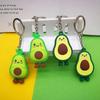 Couple Key Rings Bag Pendant Jewelry Smiling Avocado 3D Keychain Simulated Fruit Avocado Keychain