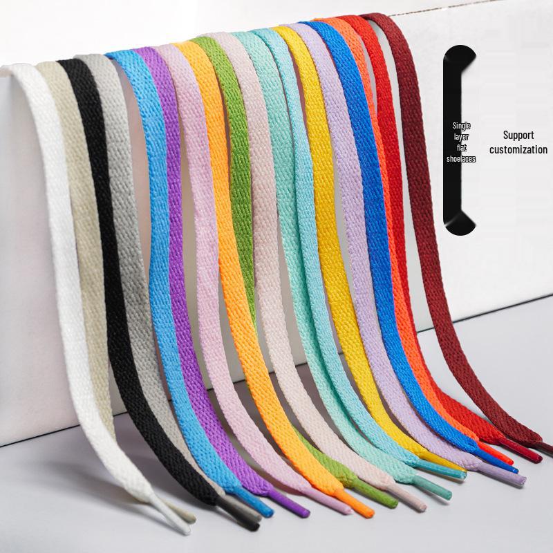 Flat Shoelaces for Canvas Sports & Skate Shoes, Casual Boots, Little White Shoes, Unisex Pure White Shoelaces