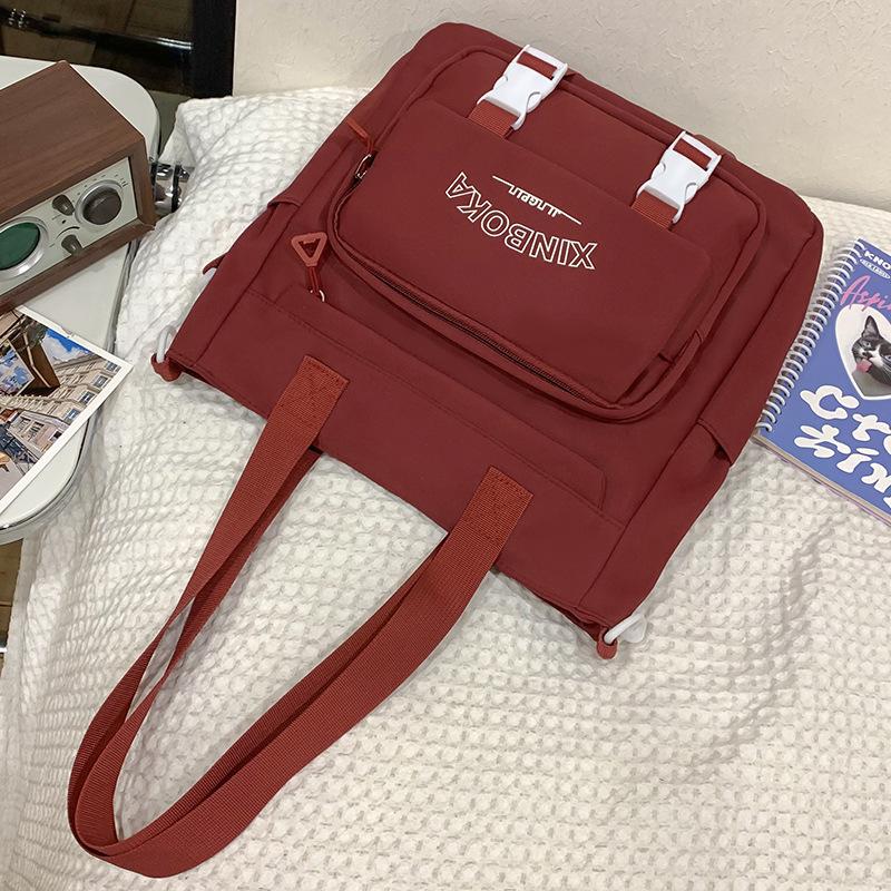 Школьные рюкзаки для студенток колледжа Простые и милые Большой вместимости для старшеклассниц и учениц средней школы Рюкзак из двух частей