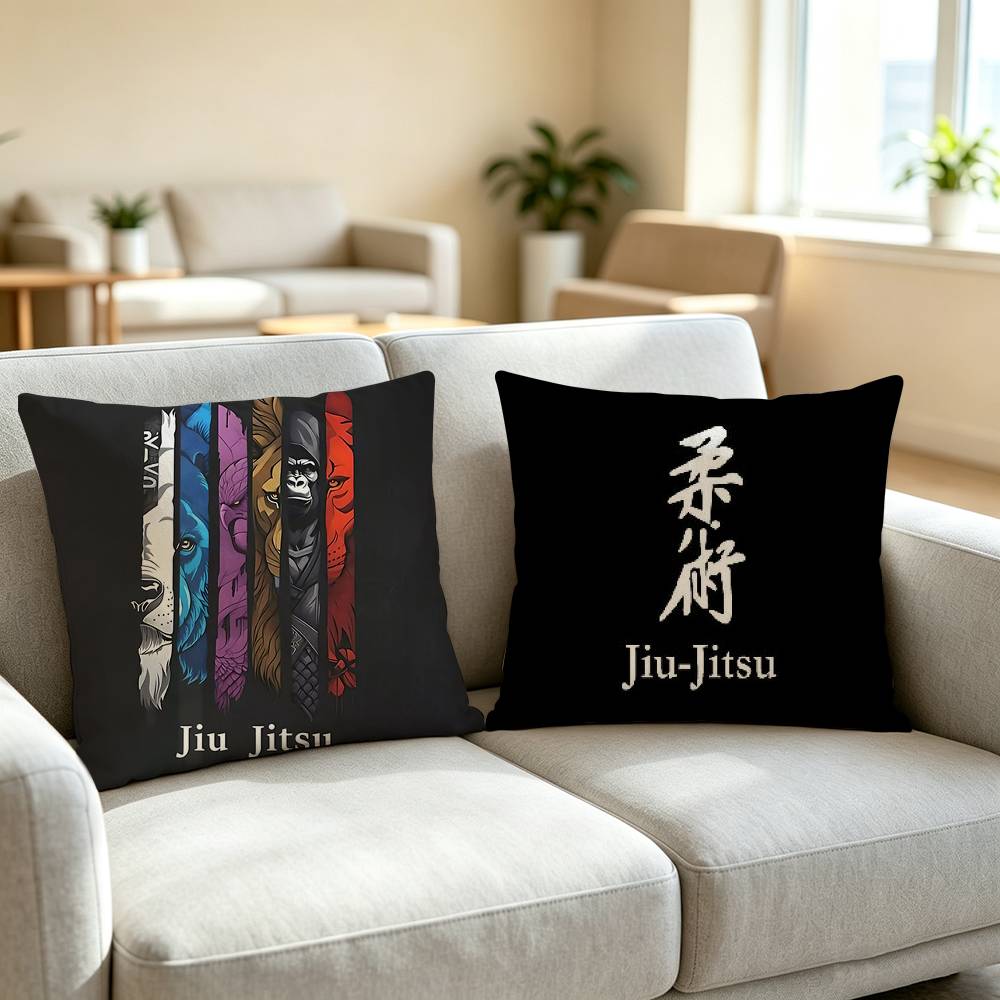 S-Sport B-Brazilian Jiu Jitsu BJJ Square Double-Sided printed Pillow Case Bedroom Bedside Pillow Sofa Cushion Cover