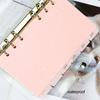 Personal A6 Dividers 6 Hole Transparent Binder Index Page Dividers with Tabs Plastic Tab Dividers with Stickers for Binders, Planner, Agenda (Pink -