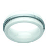 Steel Ring 'Peaceful' White Ceramic Steel - 8 Mm