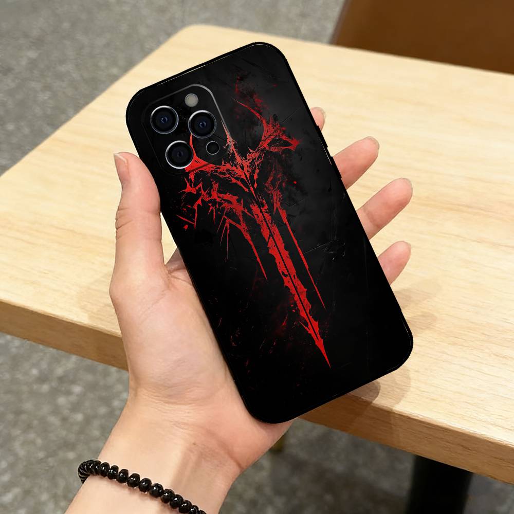 C-Cyber Sigil Cross Phone Case For iPhone 17,16,15,14,13,12,11 Plus,Pro Max,XS,Soft Silicone Black Cover