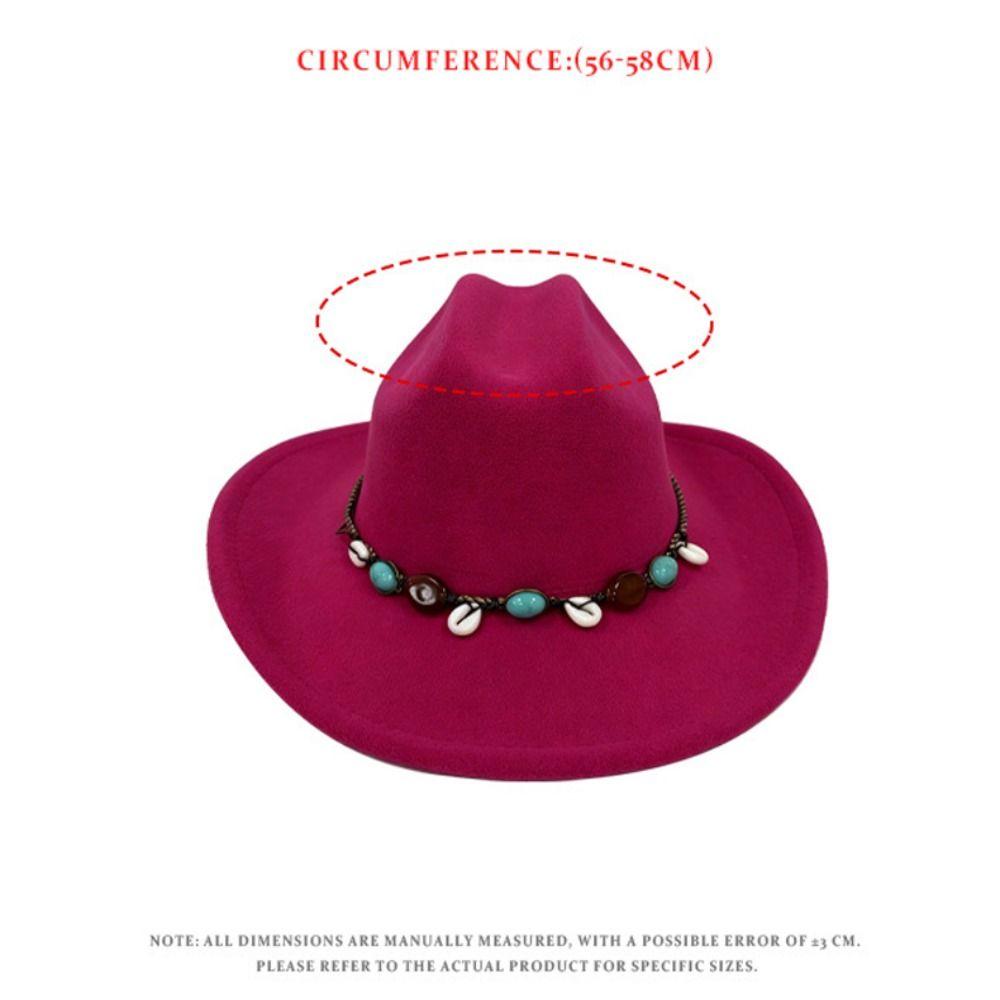 Roll Up Brim Cowboy Hat Wide Brim Wide Brim Hat Cool Cropped Jazz Hat for Women & Men