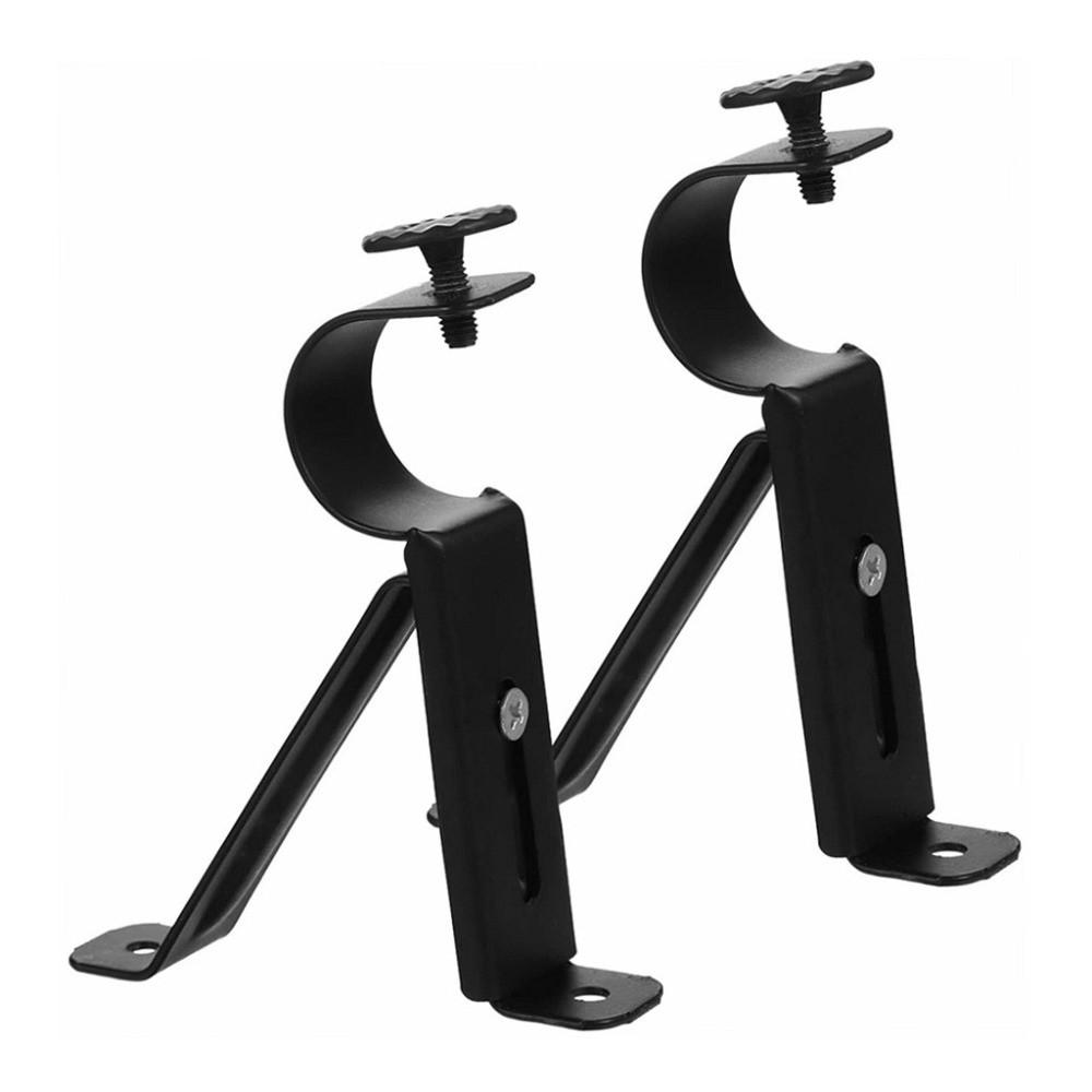 2pcs Hardware Drapery Holders Metal Curtain Support Rack Curtain Rod Brackets  Drapes Rod Accessory