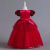 Платье принцессы для девочек, пышная сетчатая юбка, вечернее платье, длинное платье