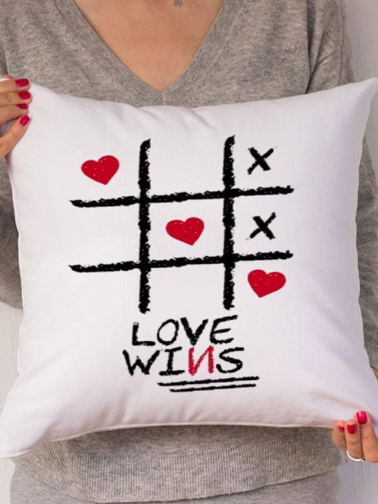 Наволочка Rainbow Love Wins для новой пары, декор для спальни, наволочка Love Tic Tac Toe, подушки для свадебного подарка Love 45*45 см