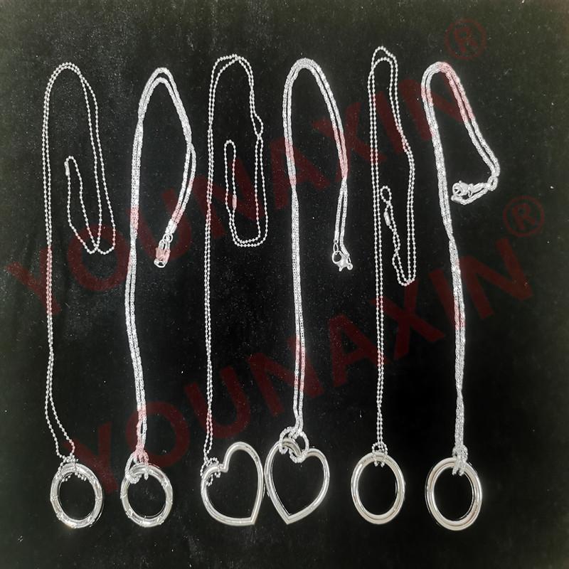 Детский фокусник Магические трюки Магический реквизит Магические игрушки Серебристый цвет Шариковая цепочка Кольцо Круглый Кулон в форме сердца Подарок на день рождения Подарок на День святого Валентина