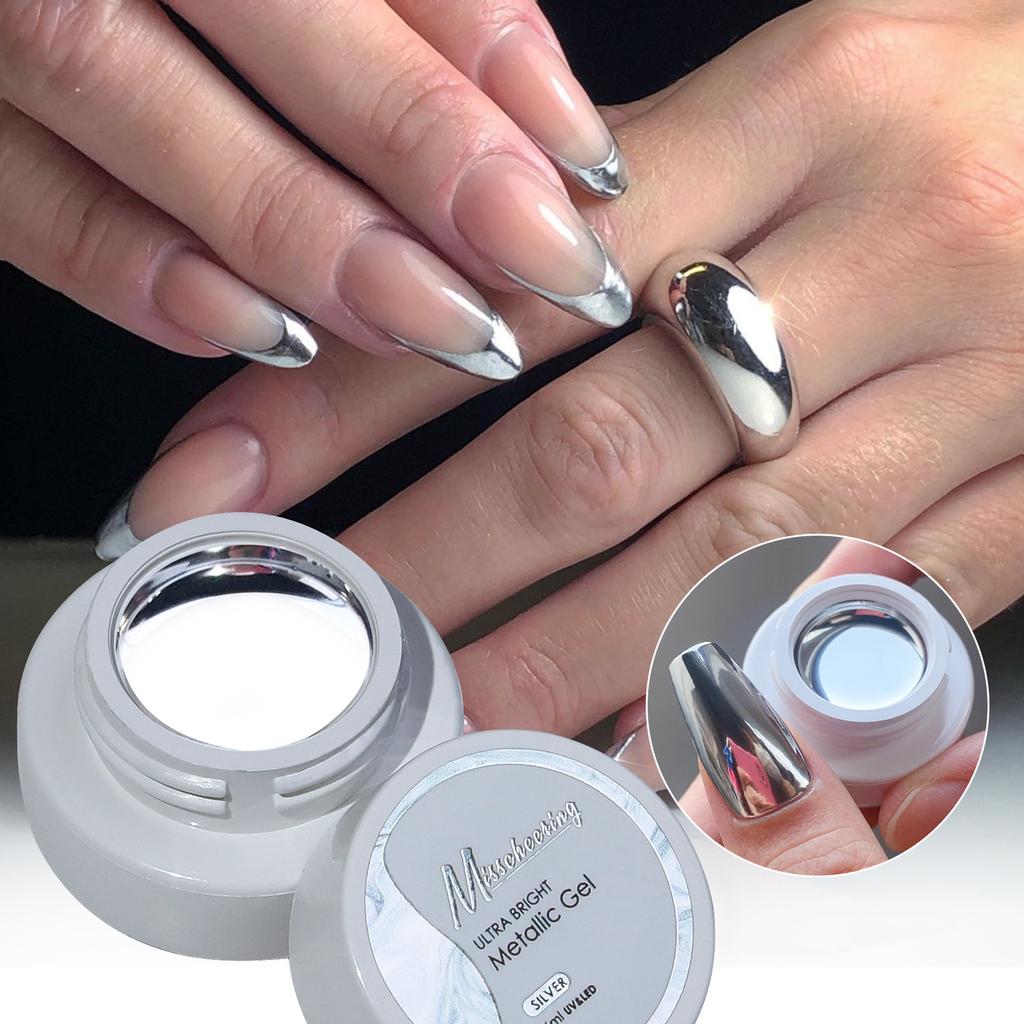 Nail Beauty Mirror Metal Glue Silver Painting Wire Hook Edge Color Painting Phototherapy Nail Oil Glue