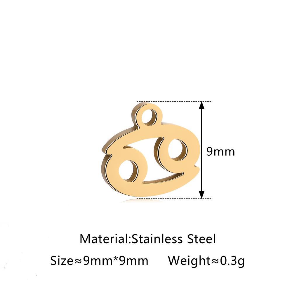 5 шт./лот Шармы со знаком зодиака из нержавеющей стали Мини-подвески со созвездиями Для DIY Рукоделия Ожерелья Браслеты Изготовление ювелирных изделий