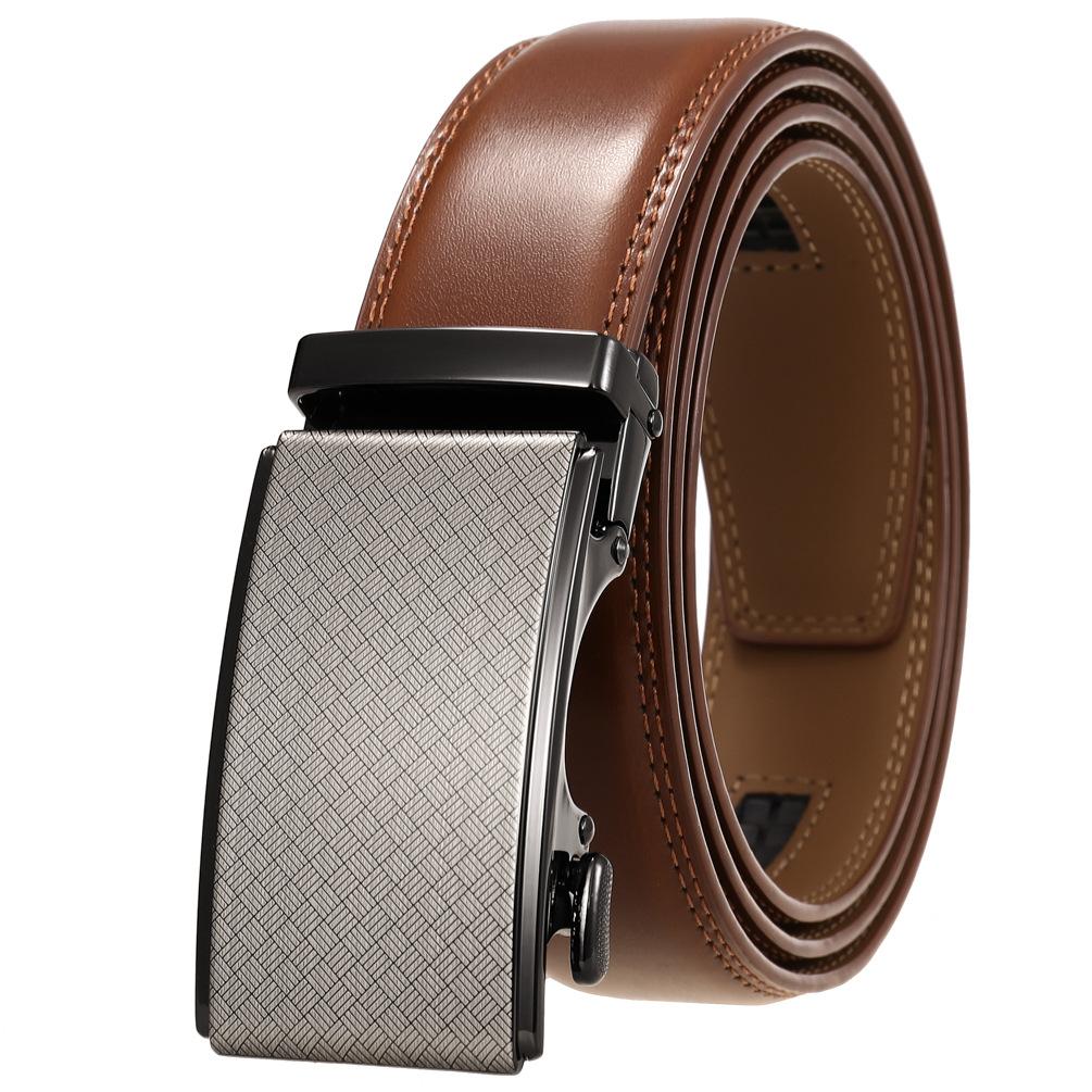 Модный ремень с автоматической пряжкой, мужской ремень из коровьей кожи, ремень из сплава Ly36-24872-1