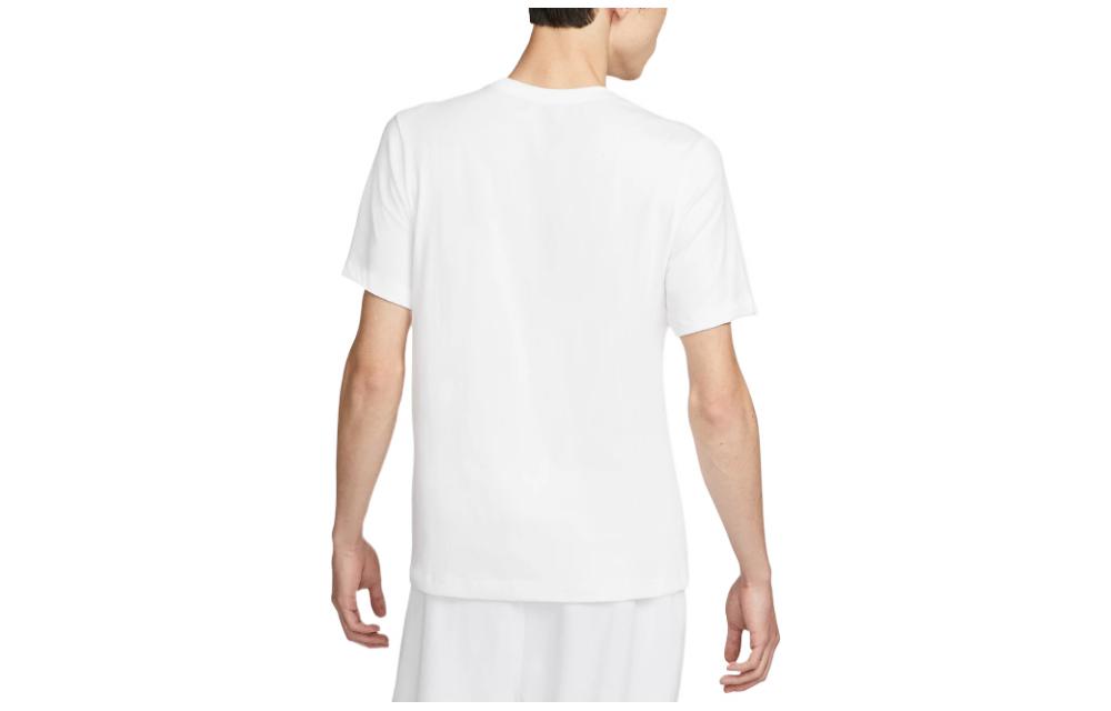 Nike T Shirts Men's White Crew Neck Moderate Straight Fit DR7816-100