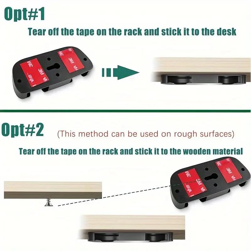 Desk Mount Fit for PlayStation 5/PlayStation 4, PS5/PS4 Controller Holder Storage Rack, No Drilling Stick Under Desk Stand Hang