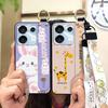 Cute Ring Phone Case For UMIDIGI G9 5G/Note9 5G Durable Fashion Design Back Cover Anti-knock Wrist Strap Shockproof