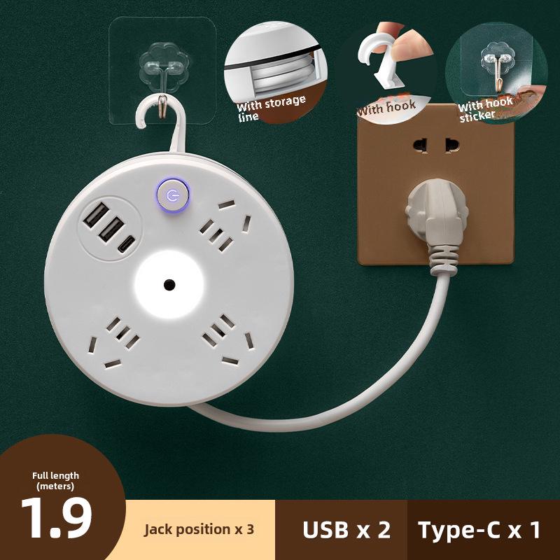 Умная розетка с несколькими отверстиями и USB-ночником для дома и офиса