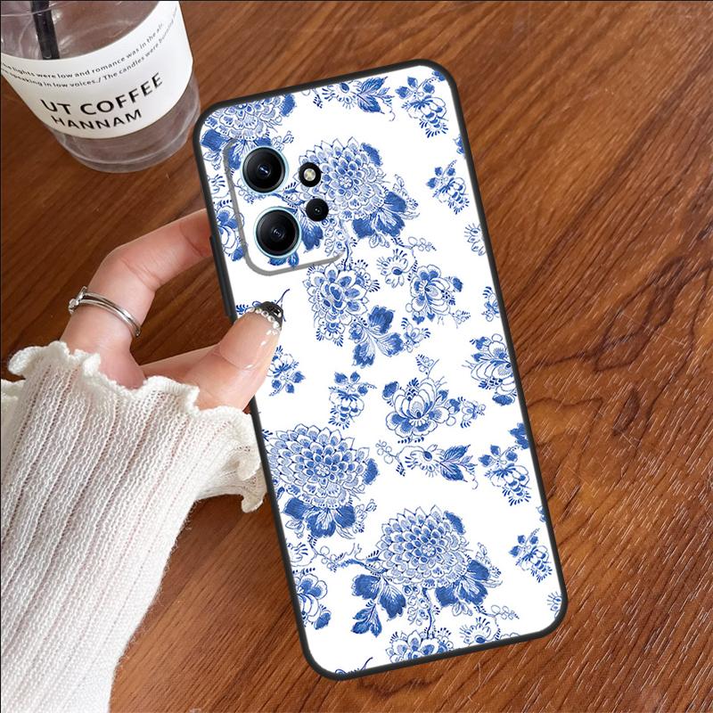 Чехол из сине-белого фарфора для Xiaomi Redmi 14C 13C 10C 12C Redmi Note 14 Pro 13 12 11 9 10 9S 10S 11S 12S