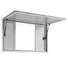 Concession Window 135x84 cm, Aluminum Alloy Service Window for Food Truck, Up to 85 Degrees Stand Serving Window with 4 Sliding Windows, Awning Door,