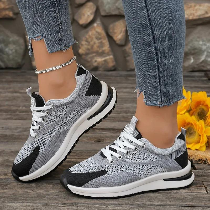 Women'S Casual Lightweight Sneakers Spring Autumn Fashion Mesh Breathable Versatile Running Shoes Round Toe Walking Shoes