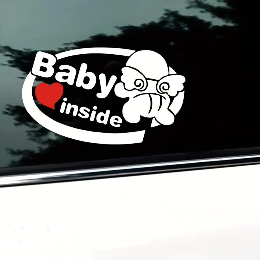 Наклейки с предупреждением для автомобиля, ребенок внутри, светоотражающие наклейки для автомобиля, наклейки на заднюю часть автомобиля ангелочка, наклейки с предупреждением о безопасности