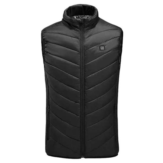 2 зоны обогрева, умный тепловой жилет для мужчин и женщин, USB электрический теплый жилет, воротник-стойка, без рукавов, на молнии, зимний походный жилет с подогревом