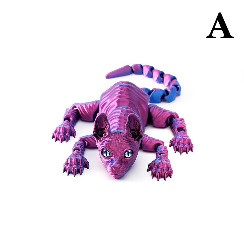 3D-печатная игрушка-животное сфинкс, реалистичная безволосая фигурка кошки, игрушка-антистресс для любителя кошек, коллекционера, украшение для дома