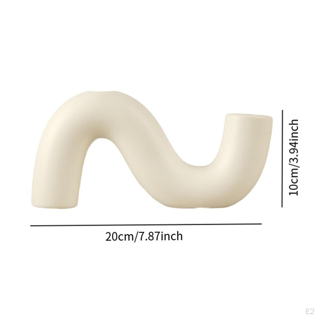 Ceramic Candle Holder for Christmas Pillar Display Home Fireplace Candelabrum