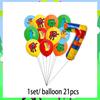 Cartoon Colorful Squares Theme Birthday Party Decorations Rainbow Characters Party Supplie Plates Tablecloth Banners Baby Shower