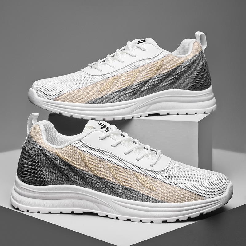 Кроссовки для мужчин 2025 Осень Новый стиль Толстая подошва Простые Теннисные Мягкая подошва Удобные Повседневные Дышащие Беговые кроссовки Большой размер