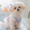 Бантик любовь рельефная текстура подтяжка маленькая собака кошка лето без рукавов жилет питомец собака собачья одежда