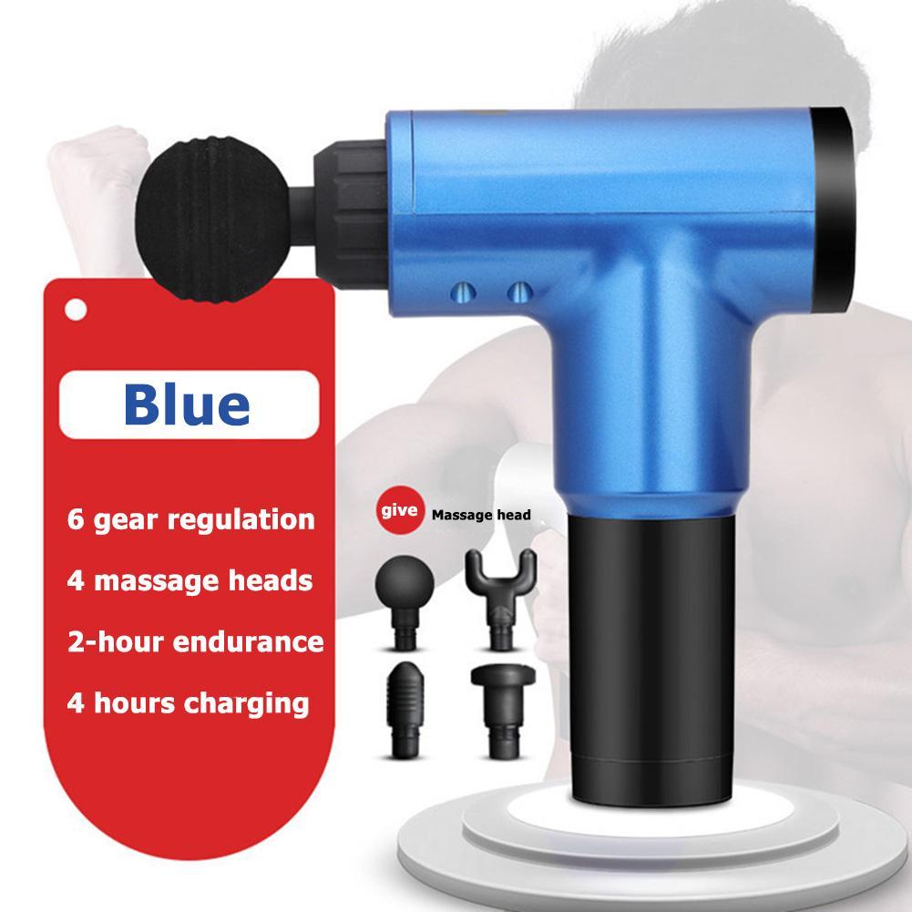 Muscle Gun Cordless Rechargeable Deep Tissue Body With 4 Massage Head Aftercare Massagers