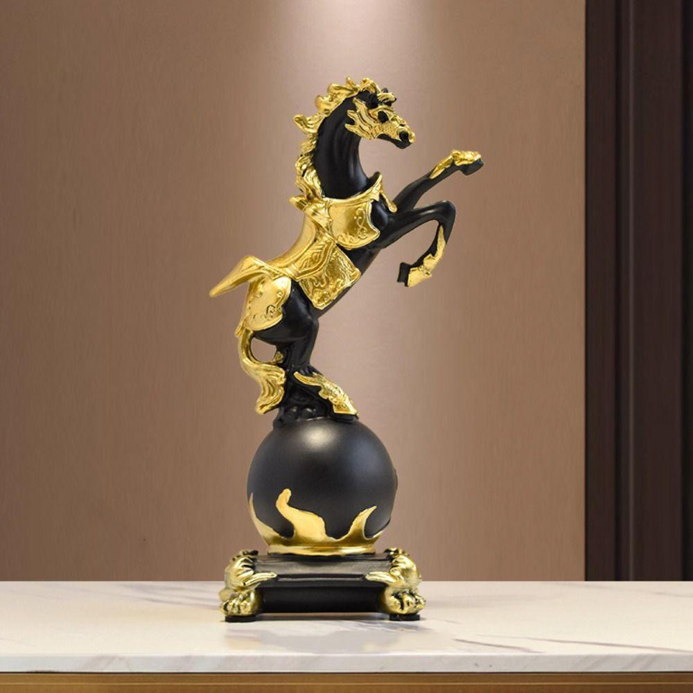 Современное украшение в виде лошади, ручная работа, скульптура животного, микроландшафт, статуэтка лошади, гостиная