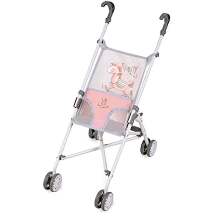 Poussette Poupées - DE CUEVAS TOYS - 90086 - Rose - Pliable - Pour poupées jusqu'à 48 cm