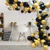 Balloon Garland - Unspecified - 100pcs - Black, White, Gold - Party Decoration Kit - Latex