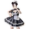 Maid Uniform 3 Piece Set Sexy Cosplay Cute Lolita Short Sleeve Lace Dress Open Chest Halloween Costume Performance Clothes Coffee Shop Party Event