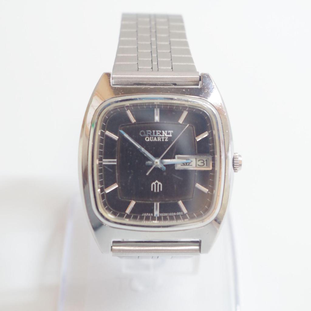 Б/у A7621 ORIENT Y029102-40 Кварцевые Мужские Часы День Неделя Коричневый Циферблат Рабочие