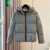 Новая однотонная ветрозащитная и грязеотталкивающая куртка из хлопка с капюшоном, короткая маленькая куртка-пуховик, зимнее пальто