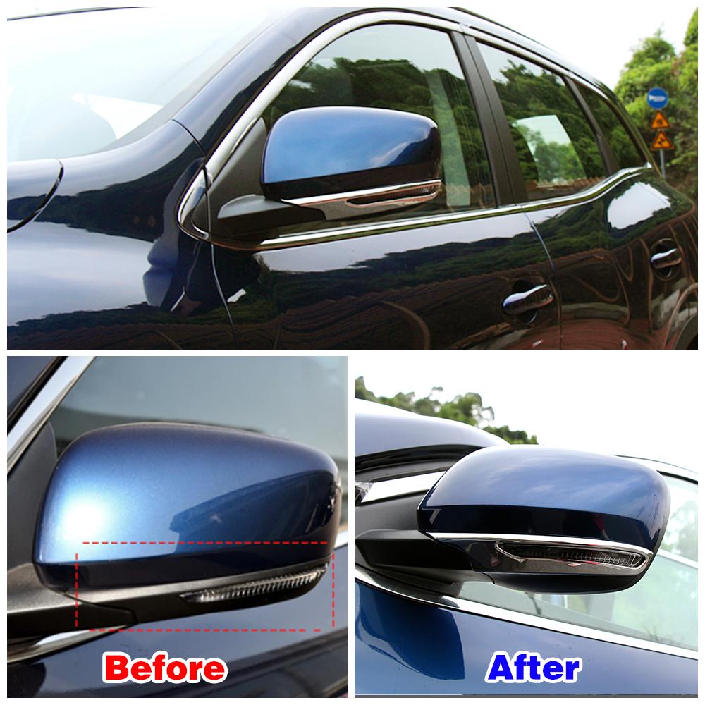 For Renault Kadjar 2015-2019 Chrome Side Rear View Mirror Cover Trim Bezel Cover Trim Exterior Styling Modify Car Refit