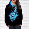 Womens Fashion Wave Butterfly Print Loose Hoodie Tops Blouse Sweatshirt Casual Long Sleeve Pullover Tops