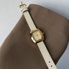 Retro watch art design for women new classic luxury watch gold dial women's leather temperament high-end watch gift