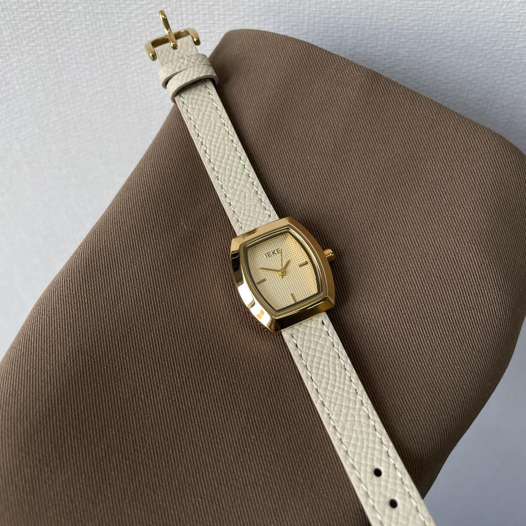 Retro watch art design for women new classic luxury watch gold dial women's leather temperament high-end watch gift