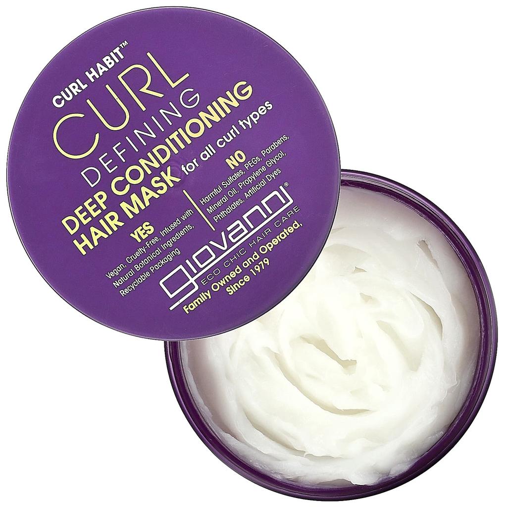 Giovanni Curl Habit, Маска для глубокого кондиционирования волос для формирования локонов, Подходит для всех типов локонов, 10 жидких унций (295 мл)