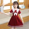 Комплект красного платья принцессы JK для девочек на весну и осень