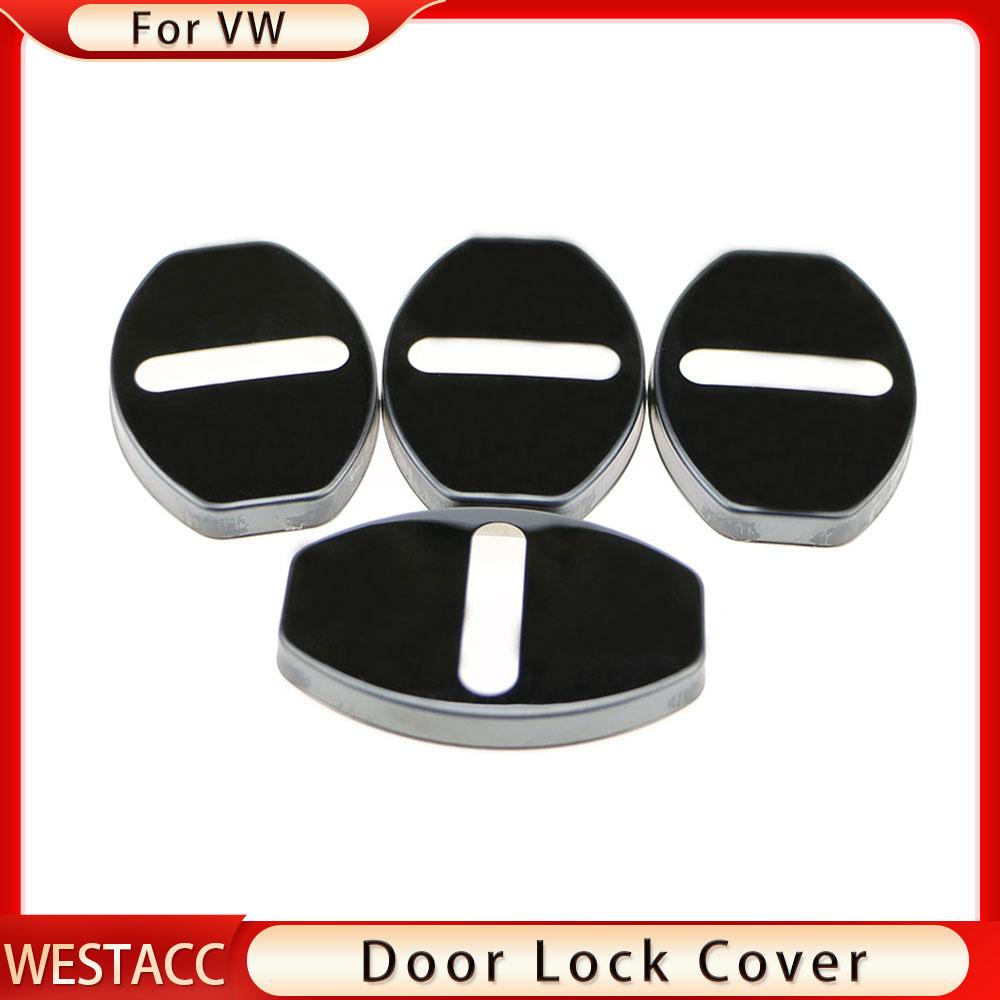 4 шт., накладка на дверной замок из нержавеющей стали для Volkswagen VW GOLF 5 6 7 Tiguan POLO CC Passat B5 B6 New Jetta Magotan