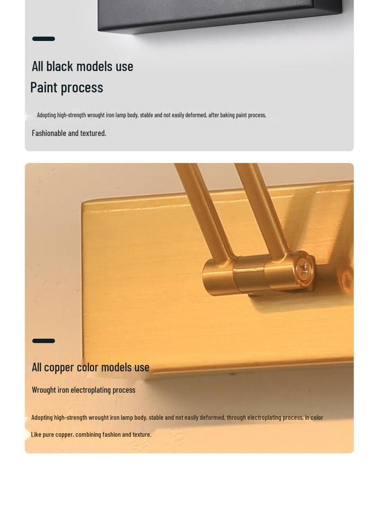 LED Bathroom Mirror Light: Long Strip Wall-Mounted Makeup and Picture Light