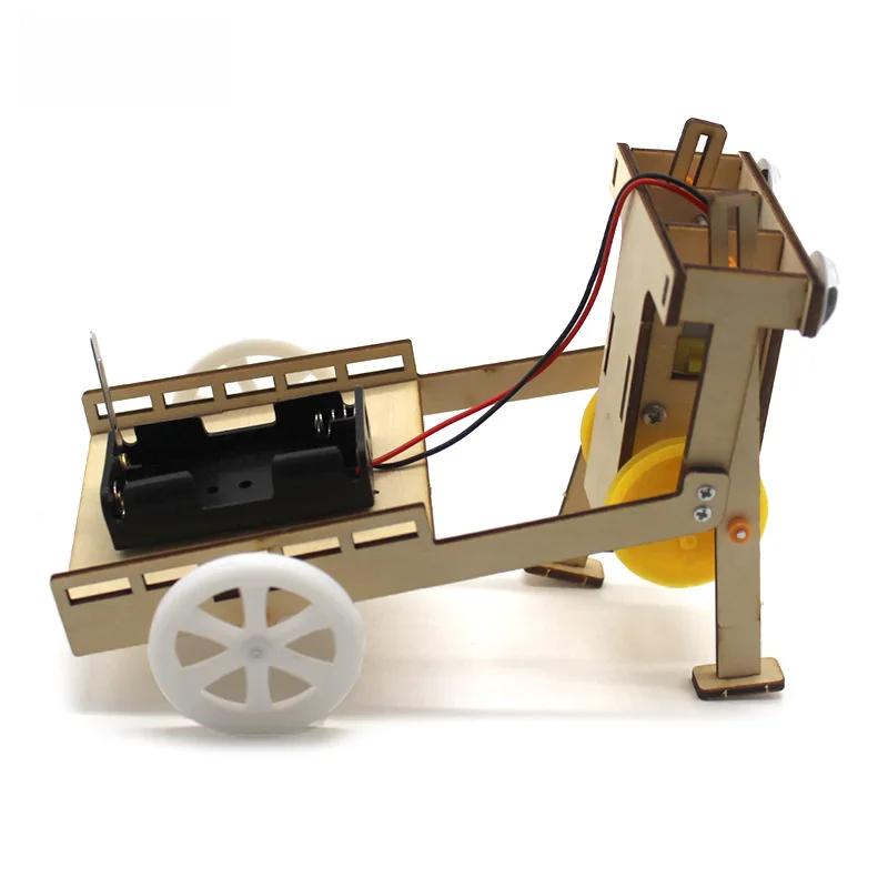 DIY робот тянуть тележку Материал Пакет Научная модель игрушка G175