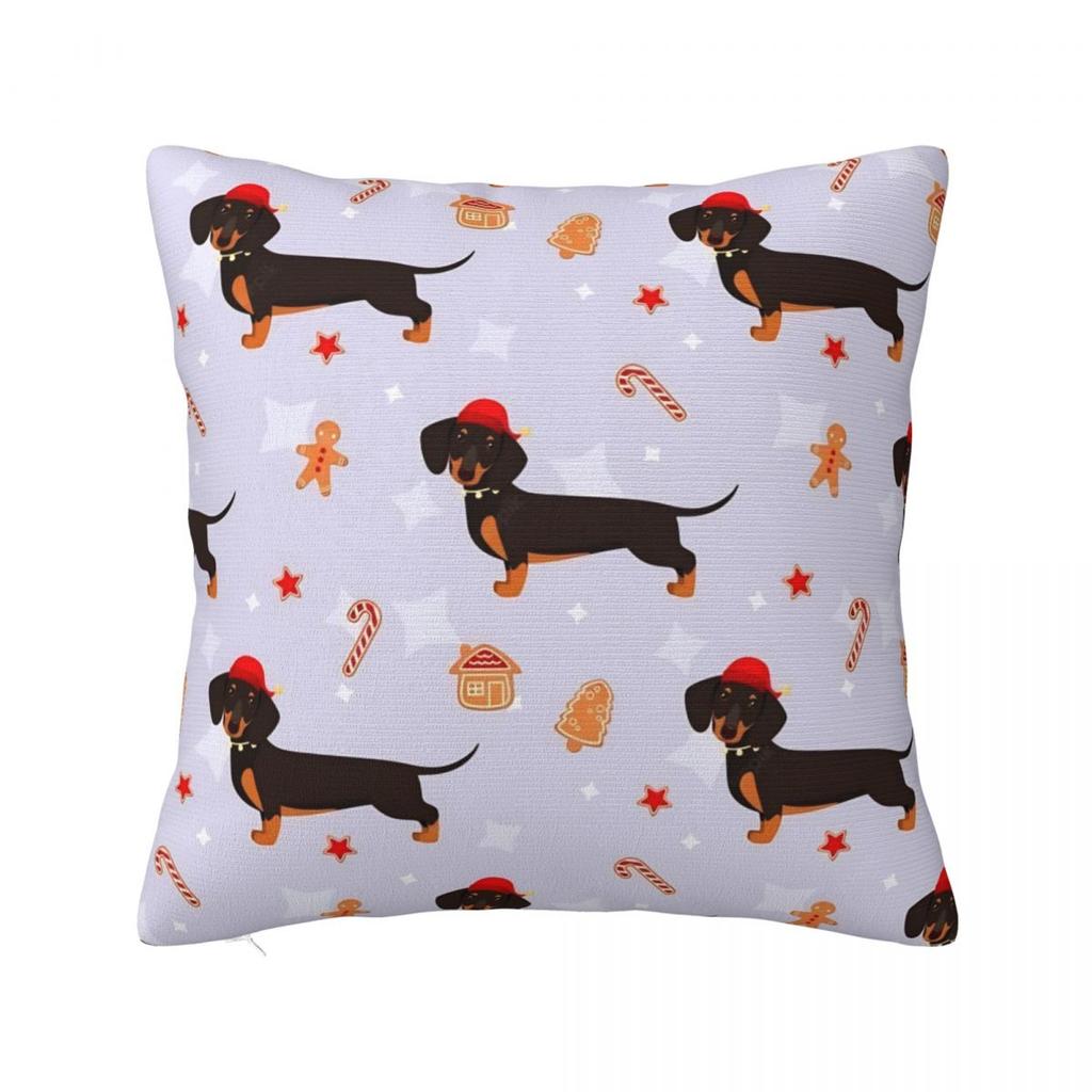 Dachshund Square Pillow Cases Dog Cushion Cover Novelty Decorative Pillowcover for Car 4545cm